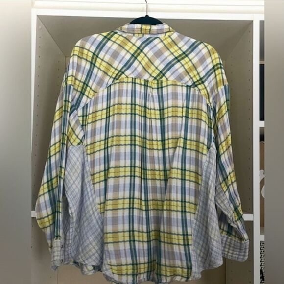 Free People One of The Guys Button-Down Oversized Top Shirt Size Small - Picture 6 of 9